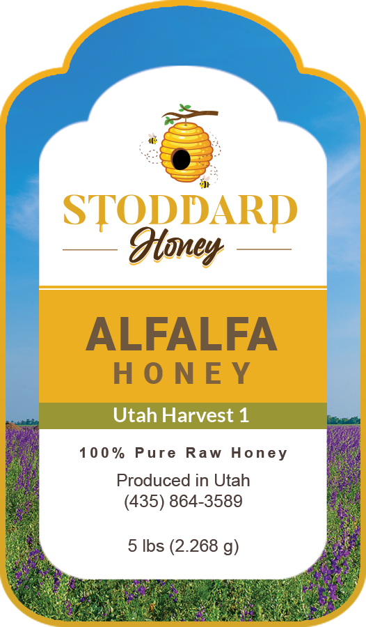 Alfalfa Honey Utah Label Harvest 1 Stoddard Honey
